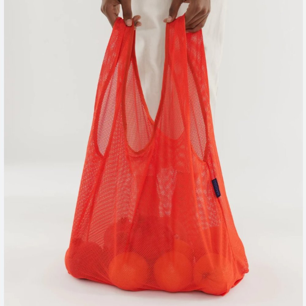 Baggu Discontinued Rare Standard Mesh Tote Bag Tomato